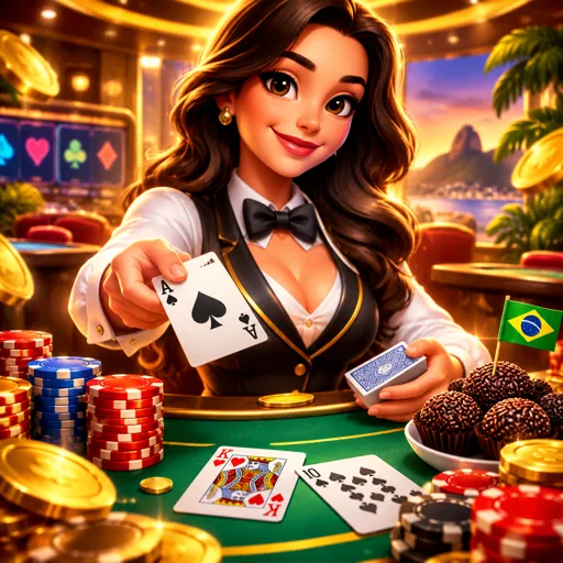 Mesa clássica de blackjack ao vivo com sete assentos ocupados