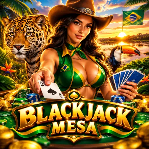 mesa de blackjack ao vivo com cartas na tela