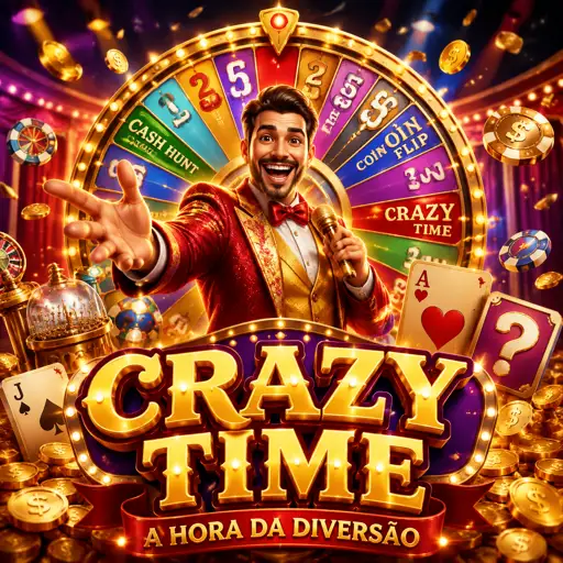Apresentador comandando o game show Funky Time no estúdio